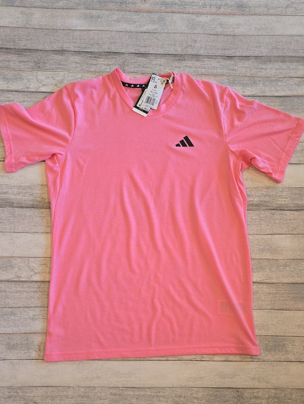 Adidas Men’s Pink Short Sleeve Logo Crew Tee